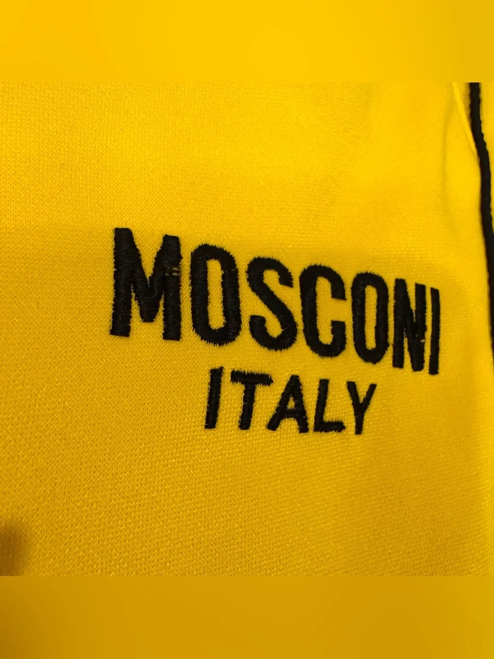 Yellow Athletic Shorts - Size XL (Mosconi Italy Print)
